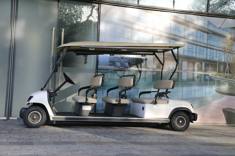 White Golf Cart 4-Seater